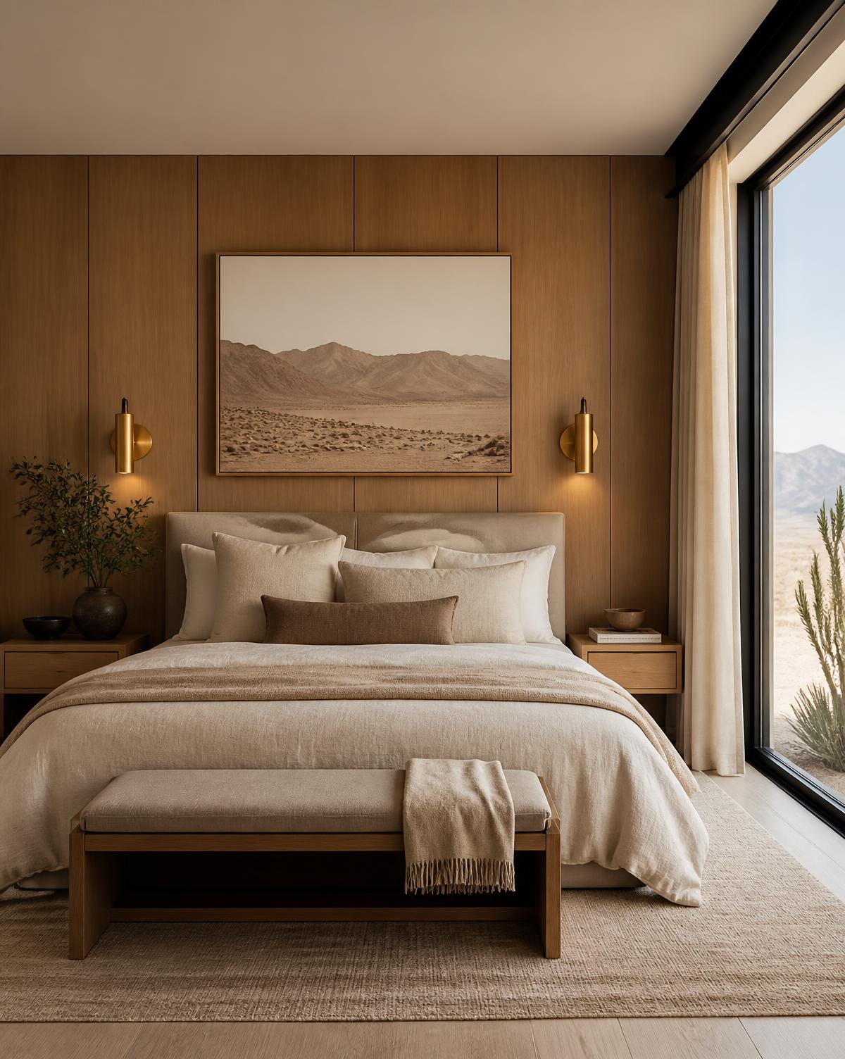 Elegant primary bedroom interior design in Summerlin, Las Vegas